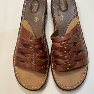Brown Leather Sandals Dr.Scholls Size 9.5 SB-2